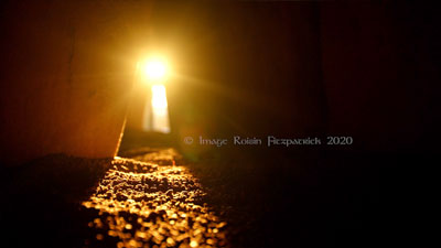 Newgrange Light through Keyhole